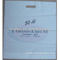 custom plastic die cut handle shopping bags with printing
